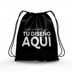 Morral personalizado negro con estampado en vinyl en Iquique y Alto Hospicio